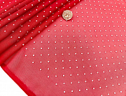 Сетка стрейч с стразами Арт. ST 10 red